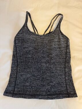 lululemon athletica Heathered Black Free To Be Tank Top